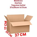 Mikasso 5 Adet Boş Karton Internet Taşıma Kutusu Boş Koli 37X20X17CM 35 x 20 x 20