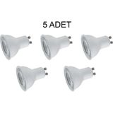Mikasso 5 Adet Cata Ct 4215 7W LED Çanak Ampul 6400K Beyaz Işık