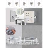 Mikasso 5 Adet Kendinden Yapışkanlı Duvar Kancaları Şeffaf Raf Duvar Askıları Mutfak Banyo Vida Kanca Çivi P