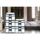 Mikasso 5 Adet - Pencereli Kazak-Havlu Hurcu 45 x 40 x 30 cm EKICIHOME0002 Polipropilen 45 x 40 Beyaz