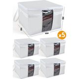 Mikasso 5 Adet - Pencereli Kazak Kıyafet Hurcu 45 x 40 x 30 cm Tela 45 x 40 Gri