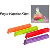 Mikasso 5 Adet Plastik Poşet Torba Kapatıcı Klips Kapatma Aparatı - Çok Renkli