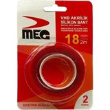 Mikasso 5 Adet Silikonlu Çift Taraflı Montaj Bandı 18MM x 2mt 18