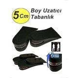Mikasso 5 cm Hava Yastıklı Topuk Yükseltici Boy Uzatıcı Tabanlık Uzayan Topuk Yükseltici Plastik Siyah Cn
