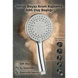 Mikasso 5 Fonksiyonlu Büyük Boy Su Tasaruflu Duş Başlığı Metalik Plastik