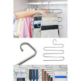 Mikasso 5 Katlı Metal Pantolon Eşarp Askısı - 4 Adet Metal Beyaz