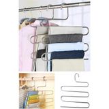 Mikasso 5 Katlı Metal Pantolon Eşarp Gardrop Askısı Metal Metalik