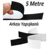 Mikasso 5 Metre Arkası Yapışkanlı Siyah Cırt Cırtlı Bant Amerikan Fermuarı 2 cm Genişlik