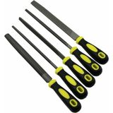 Mikasso 5 Parça 8'' Çelik Eğe Seti Balık Sırtı - Üçgen - Kare - Yuvarlak - Düz Geniş (5566) - Çok Renkli