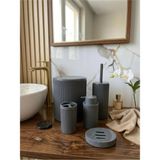 Mikasso 5 Parça Modern Banyo Seti Plastik Gri - Çok Renkli