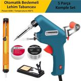 Mikasso 5 Parça Tetikli Otomatik Beslemeli Havya Lehim Tabancası Seti - 60W 480°C Yeni Nesil Serami - Çok Renkli