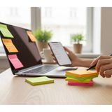 Mikasso 5 Renk Postit Ayraç Not Kağıdı Yapışkanlı 400 Sayfa Yapışkanlı Not Kağıdı - Çok Renkli