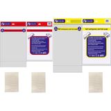 Mikasso 5 Şeffaf Renk Defter Kabı A4+ 5 Şeffaf Renk Kitap Kabı + 54 Adet Isim Etiketi Beyaz Yumuşak Düz Orta - Çok Renkli