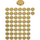 Mikasso 50 Adet Gold Kavanoz Kapağı – 38MM (250 ml Kavanozlara Uyumlu) Metal Altın