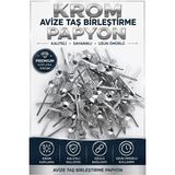 Mikasso 50 Adet || Krom K16 Papyon || Avize Bağlantı Aparatı Papyon Krom || 3.5 cm Açık Hali || 🌺 14 mm Opti - Çok Renkli