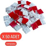 Mikasso 50 Adet Yapışkanlı Kroşe Beyaz 19X19