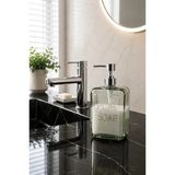 Mikasso 500 ml Pure Cam Sıvı Sabunluk Şeffaf Banyo Mutfak Sabun Dispenseri 18,5 x 10 cm Cam Yeşil - Çok Renkli
