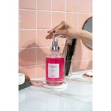 Mikasso 500 ml Tezgah Üstü Cam Sıvı Sabunluk Banyo (6 Adet Etiket) Cam Gümüş - Çok Renkli