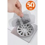 Mikasso 50'li Lavabo Süzgeci Banyo Balkon Vb. Gider Süzgeci Sineklik Tül Perde Tamir Kiti (10X10 Cm) Kumaş B - Çok Renkli