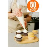 Mikasso 50'li Paket Büyük Boy Kullan At Pasta Krema Sıkma Torbası - 50 Adet (1 Paket) Krema Sıkma Torbası Pl
