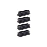 Mikasso 50x120 Mm Plastik Dikdörtgen Içe Geçme Profil Tapası (kutu) (4 Adet) Siyah