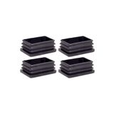 Mikasso 50x90 Mm Plastik Dikdörtgen Içe Geçme Profil Tapası (kutu) (4 Adet) Gri