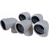 Mikasso 50X90 Pvc Dirsek 50'lik 90 Derece Pimaş Atık Su Borusu Dönüş Parçası 5 Adet