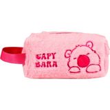 Mikasso 5252 Pembe Saplı Peluş Kalemlik - Kalem Kutusu - Kız Çocuk Tekstil Pembe - Çok Renkli