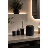 Mikasso 5'li Banyo Seti Siyah 7 Litre Tuvalet Kova Wc Set Plastik Siyah - Çok Renkli