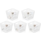Mikasso 5'li Set Minimal Şeffaf Çekmece Içi Düzenleyici Organizer Kutu - Mini Boy Hobi/ofis/kırtasiye Plasti