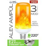 Mikasso 5W Alev Efektli Ampul Lamba Ateş Yanan Ampul E27 Duy LED Işık Şömine Ateş Kamp Lamba - Çok Renkli