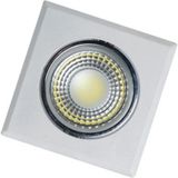 Mikasso 5W Kare Cob LED SPOT/6400K/PARLAK Beyaz Işık/inci Beyazı Kasa Cam 1 LED Beyaz - Çok Renkli