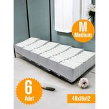 Mikasso 6 Adet Gri Akordiyon Tipi Medium 11 Gözlü Çekmece Içi Düzenleyici Dolap Organizer Seti 40X16X12 cm K