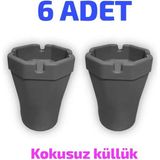 Mikasso 6 Adet Kokusuz Sert Plastik Oto Araba Küllük Plastik Çok Renkli Asimetrik
