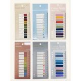 Mikasso 6 Adet Pastel Tonlar 1200 Yaprak Oval - Düz Kenar Şeffaf Cetvelli Postit Not Kağıdı Seti Yapışkanlı - Çok Renkli