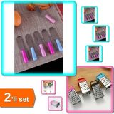 Mikasso 6 Adet Tereyağı Bıçağı Mini Spatula + 3 Fonksiyonlu Mıknatıslı Sarımsak Peynir Rendesi 8cm - 2li Set