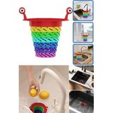 Mikasso 6 Kademeli Renkli Lavabo Süzgeçi Lavabo Mesh Süzgeç Kapağı Banyo Mutfak Süzgeci Plastik