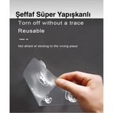 Mikasso 6 Kancalı Kendinden Yapışkanlı Süper Güçlü Kesilebilir ,duvar ,banyo ,mutfak Askısı ve Aksesuarı Pla