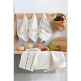 Mikasso 6 Lı Luna Naturel Mutfak Havlu Seti %100 Pamuklu 30X50 cm Krem Setli Ürün Çok Renkli %100 Pamuk