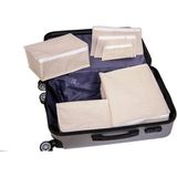 Mikasso 6 Lı Valiz Düzenleğici Bavul Içi Organizer Set Seyehat Hurçu Desenli Bej