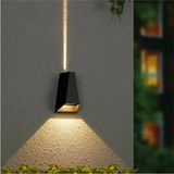 Mikasso 6 W Malta Iki Yönlü LED Duvar Aplik - Gün Işığı (3000K) - Siyah - IP54 - CT-7063 Plastik Siyah - Çok Renkli