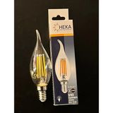 Mikasso 6 Watt E14 Duylu Şeffaf Kıvrık Camlı 690 Lümen 3000 Kelvin Günışığı Buji LED Ampul - Çok Renkli