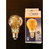 Mikasso 6 Watt E27 Duylu Amber Camlı 2500 Kelvin Günışığı 575 Lümen A60 LED Rustik Ampul - Çok Renkli