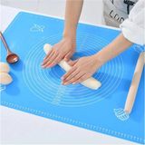 Mikasso 60 x 45 cm Büyük Boy Silikon Hamur Açma Matı Ölçekli Hamur Açma Altlığı ve Hamur Açıcı Silikon