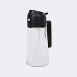 Mikasso 600 ml Sprey ve Normal Dökme Yağdanlık Limon Sirke Sos Vs Püskürtücü Çok Amaçlı Cam Sprey Şişe Siyah
