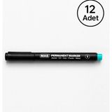 Mikasso 6438 Asetat Kalemi Silgili (S) CD Kalemi - Siyah x 12 Adet(1 Paket) Siyah Tehlikeli Değil - Çok Renkli