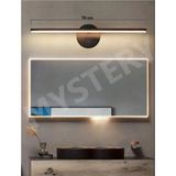 Mikasso 65 cm Siyah Banyo Duvar Ayna Tablo Koridor Aydınlatması LED Aplik Günışığı [1ADET] Alüminyum Siyah - Çok Renkli