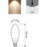 Mikasso 6,5W (50W) LED Mum Ampul Sarı 2700K - E14 Duy Avize Lambası