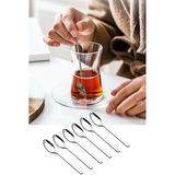 Mikasso 6'lı Çelik Çay Kaşığı Çelik Beyaz