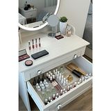 Mikasso 6'lı Modüler Makyaj Organizeri - Lüks Banyo Rafı & Kozmetik Düzenleyici - Sararmaz Kristal Hammadde - Çok Renkli